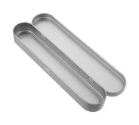 NESTINGHO Boîte en Métal Rectangulaire 7X1,5X0,8 Pouces pour Pince à Épiler et Gratte-Langue, Étui de Rangement Compact pour Outils de Beauté et Papeterie