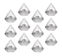 NESTINGHO Boîtes à Présents en Plastique Blanc pour Mariage Forme Diamant Rangement et Emballage Créatif Lot de 12 pour Banquet de Noces