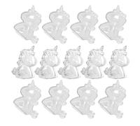 NESTINGHO Boîtes en Plastique Transparent de Licorne, Boîtes de Rangement Multifonctions Résistantes Lot de 24 pour Bonbons et Petits Objets sur Bureau ou Étagère