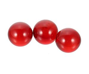 NESTINGHO Boules Décoratives Sphères en Verre Soufflé Lot de 3 3 Cm Rouge en Verre Accessoires Artisanaux pour Décoration Intérieure Bureau pour Art Élégantes