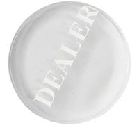 NESTINGHO Bouton de Croupier de Poker en Cristal, Accessoire Double Face Résistant à L’Usure, Bouton Dealer Translucide, pour Tournois Texas Hold’em, Matériel de Jeu Pratique et Visible