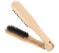 NESTINGHO Brosse Lissante Double Face en Bois Beige, Peigne Lisseur à Cheveux Anti-statique et Doux, pour Femmes Cherchant un Coiffage Lisse et Naturel