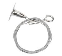 NESTINGHO Câble Métallique Acier Carbone 2 Mètres, Crochets Suspendre pour Cadres et Luminaires, Support Mural Robuste Adapté à Suspendre de Photos et Lampes