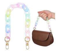 NESTINGHO Chaîne de Paquet en Acrylique Colorée pour Remplacement, Sangle Bandoulière Solide, Accessoire pour Paquet à Main, 1pc pour Loisirs Créatifs
