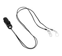 NESTINGHO Clip de sécurité réglable avec corde en nylon pour amplificateur auditif noir, adapté à l'usage derrière l'oreille et aux seniors actifs