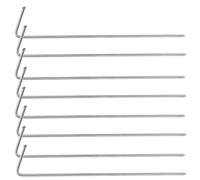 NESTINGHO Clous limés 30pcs Piquets de Tente Robustes en Fer 21,5 cm pour Camping extérieur avec Crochet incurvé pour activités en Plein air