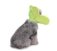 NESTINGHO Collier Élisabéthain pour Chien et Chiot en Tissu Vert, Léger et Ajustable, Col Circulaire Doux pour Protection Post-opératoire et Cicatrisation