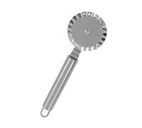 NESTINGHO Coupe-pâte en Acier Inoxydable Roulette Ergonomique Argentée, Outil Polyvalent pour Raviolis et Pâtisseries, Cuisson à Domicile