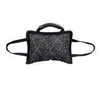 NESTINGHO Coussin D'entraînement en Jute pour Chien 3 Poignées | Poignée Antidérapante, Noir, Design Coussin Rembourré, Usage Extérieur, pour Jeunes et Chiens Âgés