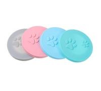 NESTINGHO Couvercles en Silicone Alimentaire Étanches Extensibles 4 Pièces Faciles à Ouvrir pour Boîtes de Nourriture Humide pour Chat et Chien pour L'alimentation des Animaux