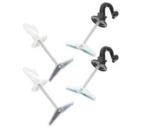 NESTINGHO Crochets de Plafond Pliables Crochets Pratiques Suspendre et Rangement Facile en Alliage de Zinc Blanc, Lot de 4 Pièces Décoration D'espace