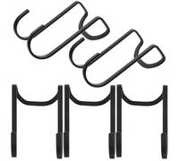 NESTINGHO Crochets en Acier Inoxydable S pour Placard 5pcs Noir, Installation Simple et Polyvalente, pour Chambre et Voyage D'affaires