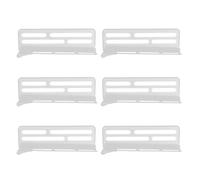 NESTINGHO Diviseurs de Réfrigérateur Réglables en Plastique Blanc, 6 Pièces Clips Multifonctions, Organisateur Latéral pour Usage Domestique et Prévention Glissement