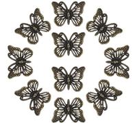 NESTINGHO Elegant Butterfly Shape Drawer Handles 10pcs Zinc Alloy with Textured Finish Suitable for Living Room Cabinets