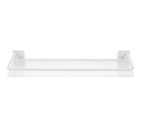 NESTINGHO Étagère Murale Flottante pour Salle de Bain en Aluminium D'espace Blanc Porte-Serviettes Stable et Design Simple, Rangement pour Gel