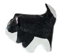 NESTINGHO Figurine de Chiot en Bois Sculpté Décorative Portable Apparence Élégante pour Bureau et Espace Garçon et Filles, Décoration Bois Créative et Amusante