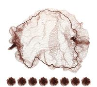 NESTINGHO Filet à Cheveux de Ballet pour Danseuses et Infirmières en Occasions Formelles 10 Pièces Marron en Polyester Bords Élastiques pour Chignon Élégant et Maintien Ferme