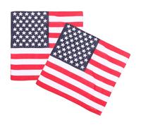 NESTINGHO Foulards Drapeau Américain Taille Polyvalente 2 Pièces en Polyester Doux et Confortable Accessoire Vestimentaire Chic pour Fête de L'indépendance