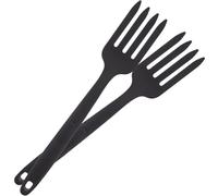 NESTINGHO Fourchette à Pâtes en Silicone Noire 2 Pièces, Résistante la Chaleur et Sûre Aliments, Ustensile Cuisine Professionnel Cuisine et Hôtels