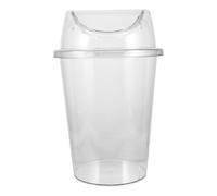 NESTINGHO Grosse Poubelle à Bascule Ronde Transparente en Plastique Résistant, Grosse Capacité 20l, Poubelle Simple Cuisine, Salle de Bain, Bureau et Chambre, Conteneur à Ordures Polyvalent