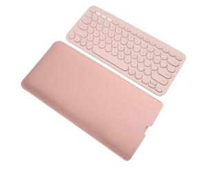 NESTINGHO Housse Clavier PU Cuir Synthétique Protection Antichoc Compatible avec Logitech Rose