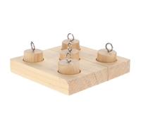 NESTINGHO Interactif pour Conure en Bois Khaki, Améliore la Santé et Entraîne Le Perroquet à Apprendre Les Couleurs, Accessoire pour Perruches et Conures