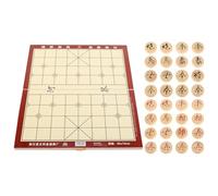 NESTINGHO Jeu D'échecs Chinois Pliable en Bois Massif avec Plateau Intégré et Rangement Pratique, pour Voyage et Extérieur, Design Compact Facile à Transporter