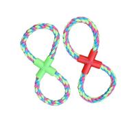 NESTINGHO Jouets à Mâcher pour Chiens 2pcs en Corde de Coton de 8, Interactif pour Chiots en Phase de Dentition, Améliore L'intelligence Réactivité Couleur Aléatoire