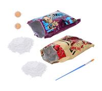 NESTINGHO Kit Bébé D'empreintes de Mains et Pieds en Plâtre Poudre Dorée et Stylo, pour Créer un Souvenir DIY Détaillé et Personnalisé