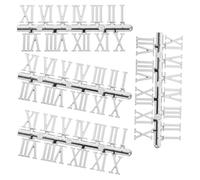 NESTINGHO Kit de Chiffres d'Horloge Numérique 5 Jeux Chiffres Romains Argentés 1,8 CM pour Bricolage Horloge Murale Salon
