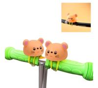 NESTINGHO Klaxon de Vélo Orange pour Garçon et Filles Son Fort et Double Mode Lumineux, Accessoire pour Casque et Vélo de Montagne