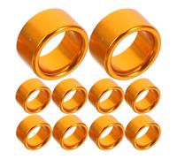 NESTINGHO Lot de 10 Bagues D’Identification en Aluminium Doré pour Pigeons, Diamètre Intérieur 8 Mm X Hauteur 6 Mm, Anneaux Légers de Patte pour Dressage et Suivi Santé des Oiseaux de Vol,