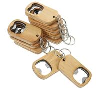 NESTINGHO Lot de 10 Porte-clés Ouvre-bouteille en Bois Structure Robuste et Design Unique, pour Fête et Rassemblement, Fonctionnement Manuel Léger