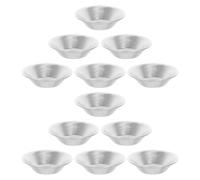 NESTINGHO Lot de 12 Moules à Mini-tartes en Alliage D'aluminium Antiadhésifs Argentés, Polyvalents et Réutilisables, Cuisson Domestique ou Petits Événements
