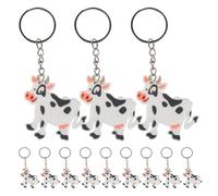 NESTINGHO Lot de 12 Porte-Clés Mignons Vache en Matériau Solide Pendentifs Décoratifs pour Paquet à Dos Présents D’Anniversaire Garçon et Filles Breloques Suspendues pour Fêtes et Jeux