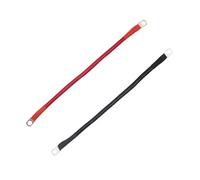 NESTINGHO Lot de 2 Câbles de Batterie Voiture en Cuivre 25 Mm² 30 Cm avec Cosses Pvc Noir et Rouge Haute Conductivité Électrique et Résistance Thermique