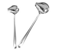 NESTINGHO Lot de 2 Cuillères à Sauce en Acier Inoxydable Résistantes à L'usure, Faciles à Nettoyer, Bec Verseur Pratique pour Service Cuisine et Restaurant