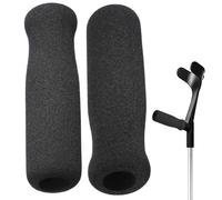 NESTINGHO Lot de 2 Housses de Poignée Antidérapantes en Mousse Nbr pour Poussette, Déambulateur et Canne, Coussinets Confortables pour Poignée, Protection Ergonomique Noire, Accessoires
