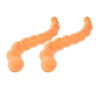 NESTINGHO Lot de 2 Jouets à Mâcher pour Chien en TPR Forme Chenille Orange, Résistants pour Chiots et Chiens, Améliore L'intelligence Lors des Jeux Interactifs Quotidiens