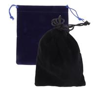 NESTINGHO Lot de 2 Paquet à Cordon Noir en Tissu Anti-Peluches pour Rangement Polyvalent et Résistance à l'usure, pour Cubes Puzzles et Écouteurs