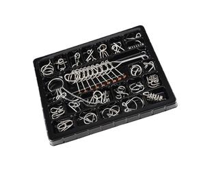 NESTINGHO Lot de 25 Casse-têtes en Métal Intelligents, Anneaux de Puzzle Cérébral Multifonctions, Jeu Éducatif IQ pour Garçon et Filles et Adultes, Divertissement Stimulant, pour Jeu