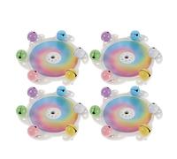 NESTINGHO Lot de 4 Jouets Rotatifs Interactifs pour Perroquets et Perruches Jouets à Mâcher Solide avec Clochettes Roue Tournante Stimulante pour Cage D’Oiseaux, Enrichissement Mental
