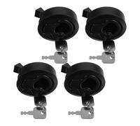 NESTINGHO Lot de 4 Loquets de Trappe Ronds à Fermeture Automatique et Verrouillables en Plastique pour Portes de Pont de Bateaux et Camping-Car
