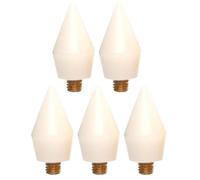 NESTINGHO Lot de 5 Recharges pour Stylo à Dessin Diamant Pointe en Cire Blanche, Accessoire en Métal pour Pose Confortable et Solide de Pierres Décoratives sur Ongles, pour Débutants en Art