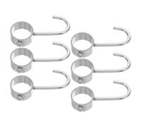 NESTINGHO Lot de 6 Crochets de Penderie en Acier Inoxydable 25 Mm, Crochets Tubulaires Ronds Robustes pour Barres de Séchage, Support Suspendre Solide pour Vêtements et Serviettes,