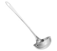 NESTINGHO Louche à Soupe Inox à Double Bec Verseur, Cuillère à Sauce Métallique pour Usage Domestique et Professionnel, Ustensile Solide pour Servir Soupes et Sauces