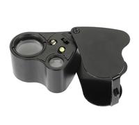 NESTINGHO Loupe à Bijoux Portable LED Noir avec Grossissement 30x-60x, Haute Définition en Abs et Alliage D'aluminium, pour L'évaluation D'antiquités Mécanique de Précision