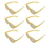 NESTINGHO Lunettes 3D Confortables et Polyvalentes Orange en Plastique Lot de 6 pour Garçon et Filles Maison et L'école, pour Cinéma et Jeux Vidéo