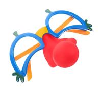 NESTINGHO Lunettes de Clown à Nez Rouge Amusantes Accessoire de Fête Costume Cosplay Confortable et Facile à Porter pour Âges