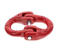NESTINGHO Maillon de Liaison en Acier Allié 112 T Connecteur de Chaîne de Levage Double Anneau Rouge Fixation Rapide pour Attelage de Remorque Accessoire Industriel Sécurisé pour